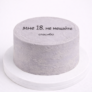 Бенто торт на 18 лет с надписью «не мешайте»