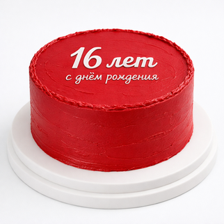 Бенто торт на 16 лет с надписью «мне уже 16»