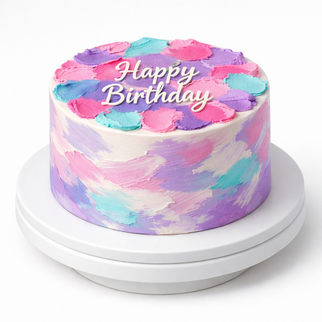 Бенто торт с надписью «Happy Birthday» в пастельном стиле