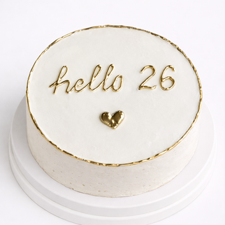 Бенто торт на 26 лет с надписью «hello 26»