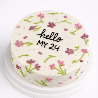 Торт куб в стиле Бенто торт на 24 года с надписью «hello my 24»-