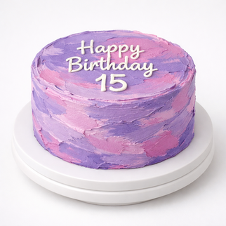 Бенто торт на 15 лет с надписью Happy Birthday