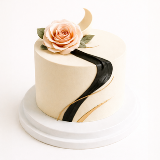 Элегантный торт с сахарной розой