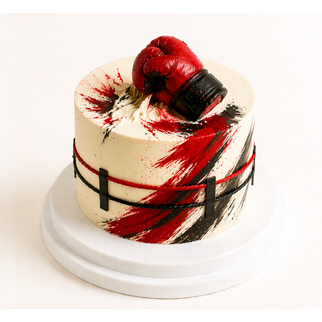 Торт боксёру с перчаткой и рингом