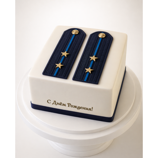 Торт с погонами и звёздами