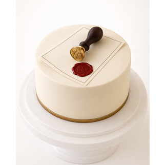 Торт с печатью и конвертом