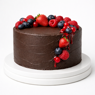 Торт шоколадный с ягодным каскадом