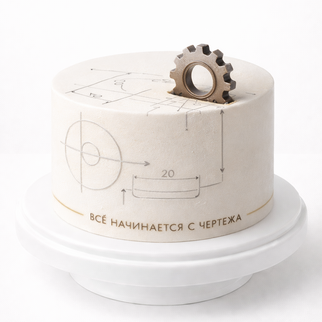 Торт в стиле техно для разработчика инженера