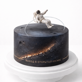 Торт для летчика космонавта открытый космос