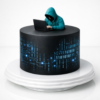 Торт в стиле минимализм с ноут буком