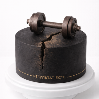 Торт в стиле минимализм для тренера