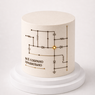 Торт белый для электрика