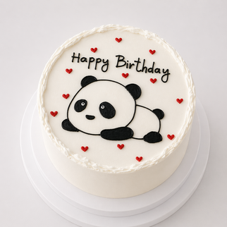 Бенто торт с пандой и надписью Happy Birthday — для нежного и милого праздника