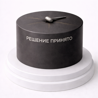 Торт черный стильный минимализм с молоточком