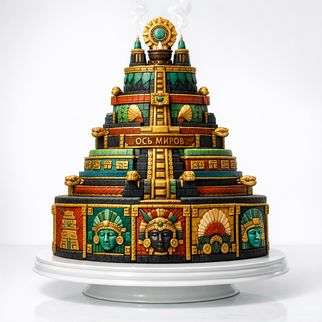 Торт эзотерика с фантастическими персонажами