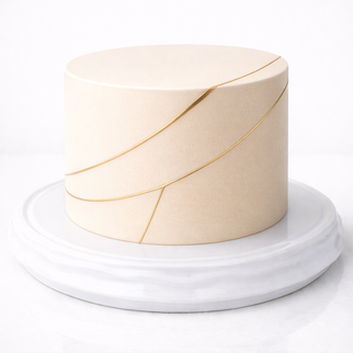 Стильный белый торт с золотом