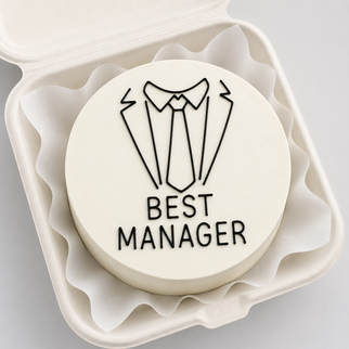 Бенто торт менеджеру с надписью Best Manager — для стильного и уверенного поздравления