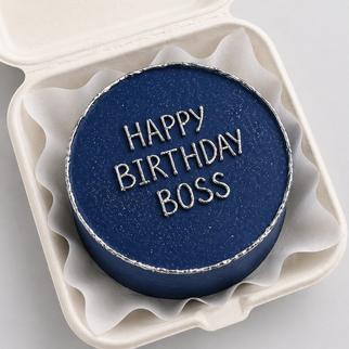 Бенто торт начальнику с надписью Happy Birthday Boss — для стильного и делового поздравления