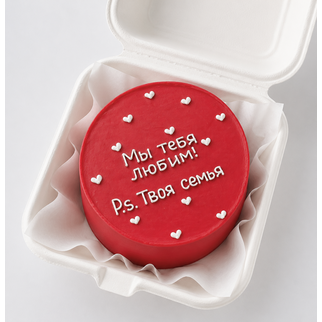 Бенто торт с признанием от семьи — тёплый десерт с любовью и заботой