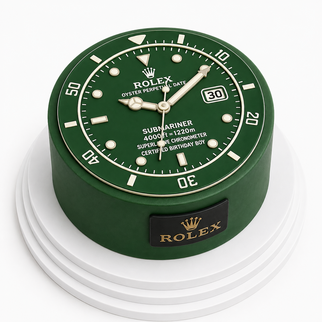 Торт часы Rolex с циферблатом на день рождения