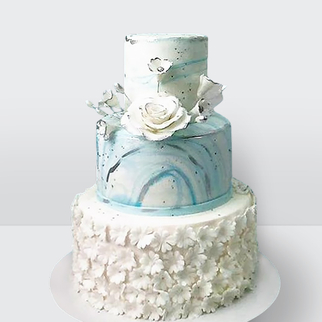 Торт с цветами из мастики 3 яруса с детализированным декором и точным повторением дизайна