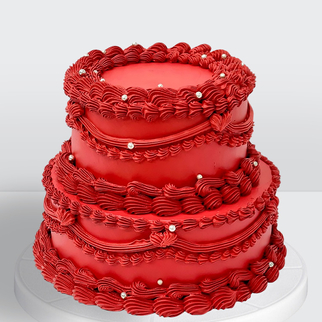 Торт ламбет 2 яруса красный