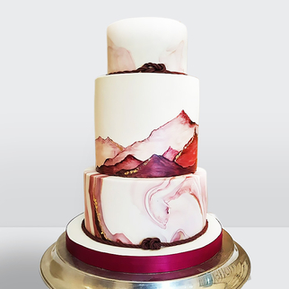 0 Торт под мрамор 3 яруса в стиле минимализм