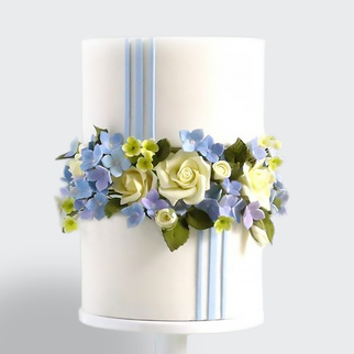 0 Торт с цветами минимализм на свадьбу