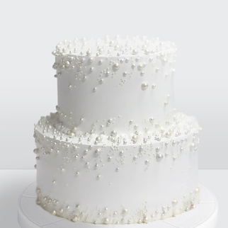 0 Торт 2 яруса с жемчужинами