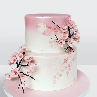 0 Торт 2 яруса, с весенними цветами