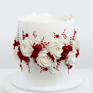 0 Торт с розами и бусинами