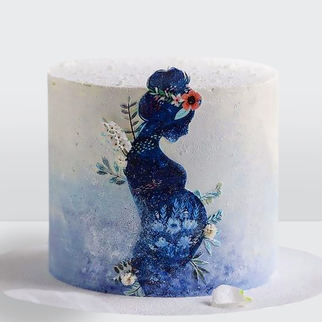 Синий торт для беременной мальчиком